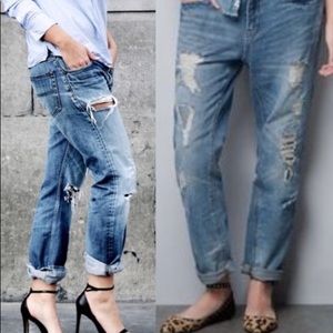 Zara Basics heritage denim boyfriend jeans
